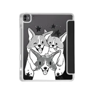 iPad Air6/7 13" 2025 (M2/M3) Clear Black Corgi Trio (88528790839968852879344752)