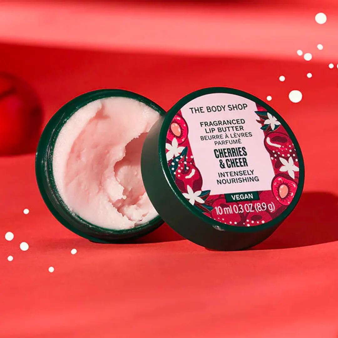 ลิปบาล์มวีแกน Christmas Collection 2023 จาก The Body Shop โดดเด่นที่