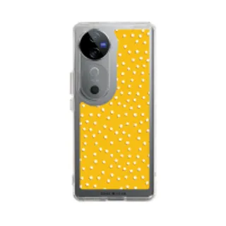Vivo V40 5G Clear Case White & Yellow Brush Polka Dots (88528799362858852879896008)