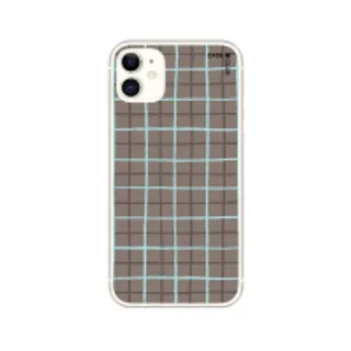 iPhone 11 Clear Case Blue & Brown Stripes (88528790006278852879727289)