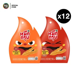 (แพ็ค 12 ซอง) Muek Groob หมึกกรุบ เส้นบุกปรุงรสหม่าล่า (เลือกรสชาติได้)