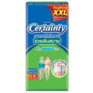 เซอร์เทนตี้กางเกงผ้าอ้อมผู้ใหญ่ XXL 14ชิ้น Certainty Adult Diaper Pants XXL 14pcs. (8850709400838)