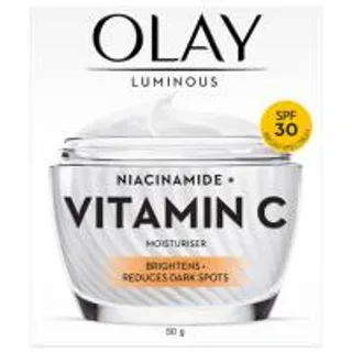 โอเลย์ลูมินัสไนอะซินาไมด์วิตามินซีมอยส์เจอร์ไรเซอร์เอสพีเอฟ30 50กรัม Olay Luminous Niacinamide Vitamin C Moisturiser SPF30 50g. (4987176212177)