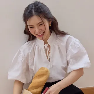 Realloose - Ribbon Top เสื้อแขนตุ๊กตาผูกโบ