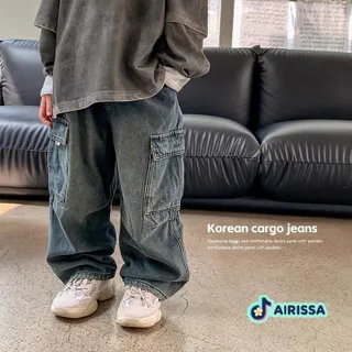 กางเกงยีนส์เด็ก แฟชั่น คอลเลคชั่น 2025 สไตล์ลำลอง บางและหลวม กางเกงขายาวเด็ก สไตล์เกาหลี ฤดูใบไม้ผลิและฤดูใบไม้ร่วง ใหม่ อินเทรนด์ เท่ น่าทึ่ง