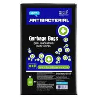 สมาร์ทเตอร์ถุงขยะดำแอนตี้แบคทีเรีย 18X22นิ้ว 60ใบ Smarter Garbage Bags Antibacterial 18X22inch 60pcs. (8853474066643)
