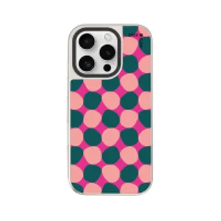 iPhone 16 Pro Mirror Case MagSafe Hot Pink Stack Polka Dots (88528792243378852879899740)