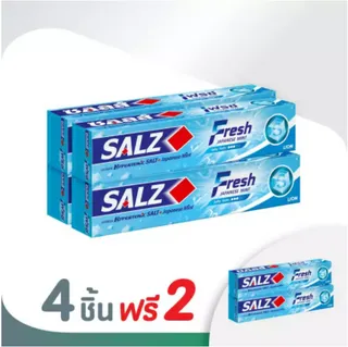 SALZ ยาสีฟัน ซอลส์ เฟรช 140 กรัม (ซื้อ 4 หลอด แถมฟรี 2 หลอด)