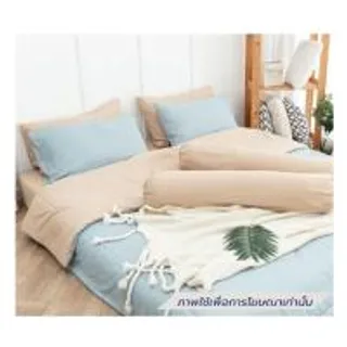 ชุดผ้าปูที่นอน 6 ฟุต (ชุด 6 ชิ้น) SANTA BEDDING สี CREAM/LIGHT BLUE (1286431)