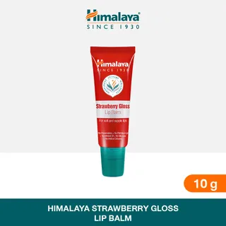 หิมาลายา ลิปบาล์มมีสี พร้อมบำรุงริมฝีปาก เนียนนุ่ม ไม่แห้งลอก 10 ก. Himalaya Strawberry Gloss Lip Balm 10g