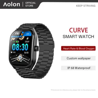 【สินค้าขายดี】Aolon Curve สมาร์ทวอทช์ สำหรับผู้ชายและผู้หญิง นาฬิกาสปอร์ต| กันน้ำระดับ IP68 | หน้าจอ IPS โค้ง 2.01 นิ้ว | โทร Bluetooth | ขนาดกะทัดรัดและพกพา | เครื่องวัดความดัน | อุปกรณ์นาฬิกาจับเวลา | อุปกรณ์นาฬิกาจับเวลา