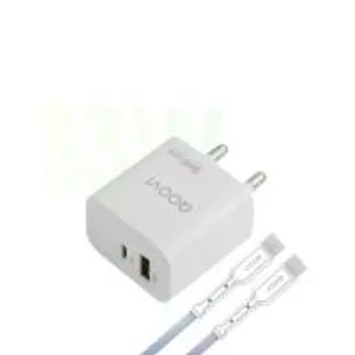 QOOVI ชุดชาร์จเร็วรองรับ PD 33W 2 พอร์ต PD33WC สีขาว (MKP1999129)