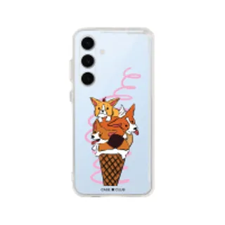 Samsung Galaxy S24 FE Clear Case Corgi Sundae (88528798705968852879340785)