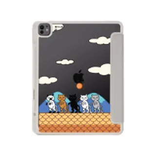 iPad Air6/7 13" 2025 (M2/M3) Clear Grey Cat on The Roof (88528799845698852879216042)