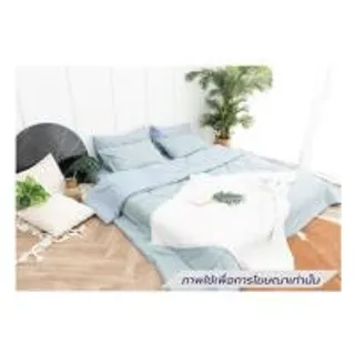 ชุดผ้าปูที่นอน 3.5 ฟุต (ชุด 4 ชิ้น) SANTA BEDDING สี LIGHT BLUE/LIGHT GREEN (1292686)