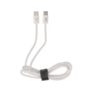 สายชาร์จ TECHPRO USB-C to USB-C Cable 60W 1M. Knitting White (TP-C05) (8857824878030)