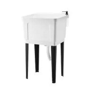 ซิงค์ขาตั้งพลาสติก 1 หลุม INFO BB5048 สีขาว (1273011)