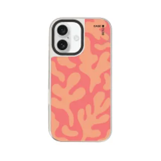 iPhone 16 Mirror Case MagSafe Pink & Orange Abstract Freeform Pattern (88528799927178852879855982)