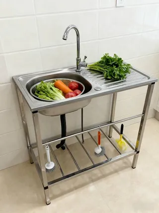 ซิงค์อ่างล้างจาน ชุดอ่างล้างจานสเตนเลสทนทาน ใช้งานยาวนานล้างทำความสอาดเจือจาง