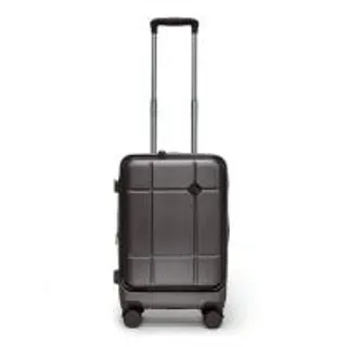 HQ LUGGAGE กระเป๋าเดินทาง PC เปิดด้านหน้า ระบบล็อค TSA 4 ล้อคู่ รุ่น 98033 สีเทา (350287-725689010)