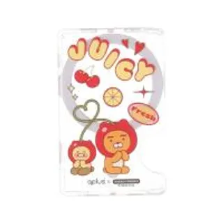 QPLUS x KAKAO Friends กระเป๋าแม่เหล็ก Magnetic Card Wallet Juicy Cherry Clear (8858880000755)