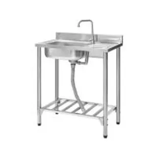 ซิงค์ขาตั้ง 1 หลุม 1 ที่พัก PARNO NARA7546 สีเงิน (1264937)