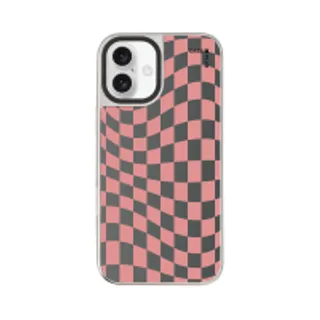 iPhone 16 Plus Mirror Case MagSafe Pink Gradient Grid (88528790960648852879795677)