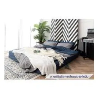 ชุดผ้าปูที่นอน 6 ฟุต (ชุด 6 ชิ้น) SANTA BEDDING สี NAVY BLUE/DARK GREY (1290336)