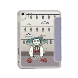 iPad Air4/5/6/7 11" 2025 (M2/M3) Clear Purple Omagase Cat (88528798923078852879236385)