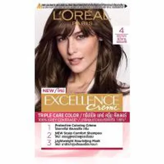 เอกซ์เซลเล้นซ์ครีมเปลี่ยนสีผมน้ำตาลธรรมชาติ 4 Excellence Brown Hair Colour Cream 4 (8850434200215)
