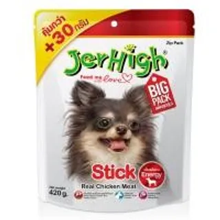 เจอร์ไฮสติ๊กรสเนื้อไก่ 400กรัม Jerhigh Chicken Stick 400g. (8851759450095)