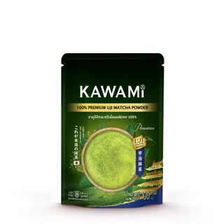 คาวามิอูจิมัทฉะพรีเมี่ยม 100% ขนาด100กรัม (Kawami 100% Premium Uji Matcha Powder size 100g.)