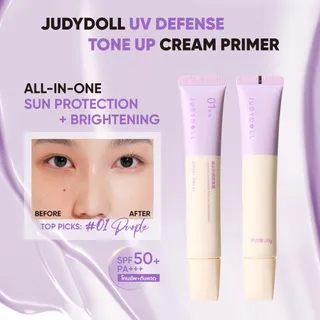 【NEW!!!!】JUDYDOLL UV DEFENSE TONE UP CREAM PRIMER (SPF50+ PA+++) จูดี้ดอล ยูวี ดีเฟนซ์ โทนอัพ ครีม ไพรเมอร์