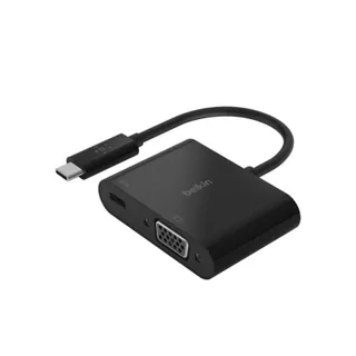 ตัวแปลง Belkin 3.0 USB-C to VGA Adapter with Power Pass for Video Output Projection 15cm