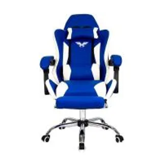 U-RO DECOR THE LEGEND (เดอะลีเจนด์) เก้าอี้เกมส์ปรับนอนได้พร้อมที่รองขา สีฟ้า/ขาว (MKP1381808)