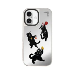 iPhone 16 Mirror Case MagSafe Black Cat Life (88528799927178852879317602)