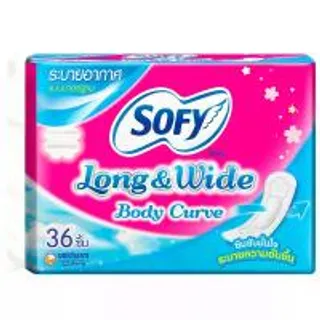 โซฟีแผ่นอนามัยลองแอนด์ไวด์ระบายอากาศ 36ชิ้น Sofy Pantyliner Long and Wide Breathable 36pcs. (8851111252039)