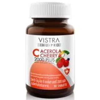 วิสทร้าไอมูโปรซีอะเซโรล่าเชอรี่ 2000มิลลิกรัม 30เม็ด Vistra Imu Pro C Acerola Cherry 2000mg. 30tabs (8851515607404)