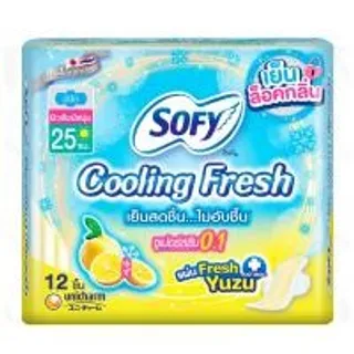 โซฟีคูลลิ่งเฟรชยูซุซูเปอร์สลิม0.1 25ซม. 12ชิ้น Sofy Cooling Fresh Yuzu Super Slim0.1 25cm. 12pcs. (8851111158126)