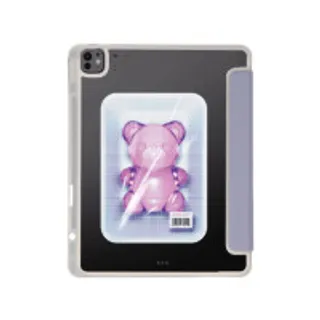 iPad Air6/7 13" 2025 (M2/M3) Clear Purple Halftone Jelly Bear (88528799158918852879162813)