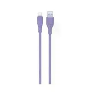 HALE HC-21 สายชาร์จซิลิโคน สายชาร์จโทรศัพท์มือถือ 100วัตถ์ สายไมโคร สีม่วง (MKP1499560)