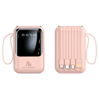 มินิพาวเวอร์แบงก์ AMILA พร้อมที่ชาร์จแบบพกพาความจุขนาดใหญ่20000MAh สี่สายเคเบิ้ลบิวท์อิน