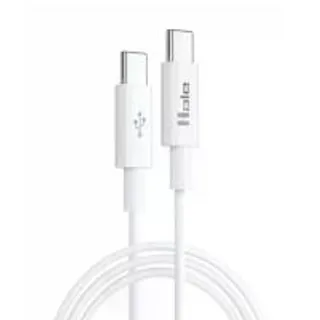 HALE สายชาร์จรุ่น HC-17 (Type-C ไทป์ซี) สายชาร์จและโอนถ่ายข้อมูล 2.4A ความยาวสาย 1 เมตร พร้อมกล่อง ข้อต่อแข็งแรงพิเศษ สีขาว (MKP1480909)