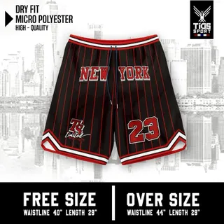 กางเกงบาสพิมพ์ลาย "NEW YORK" สีสวย ลายพิมพ์คมชัด ใส่สบาย ระบายอากาศได้ดี