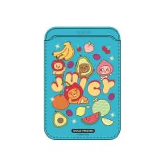 QPLUS x KAKAO Friends กระเป๋าแม่เหล็ก Magnetic Card Wallet Juicy Blue (8858880000731)