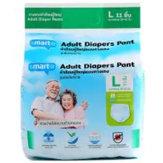 สมาร์ทเตอร์กางเกงผ้าอ้อมผู้ใหญ่ซึมซับสบาย L 11ชิ้น Smarter Light Adult Diapers Pant L 11pcs. (8853474072699)
