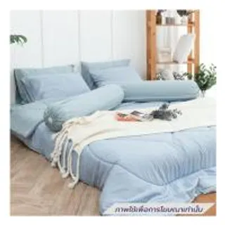 ชุดผ้าปูที่นอน 3.5 ฟุต (ชุด 4 ชิ้น) SANTA BEDDING GREEN/LIGH BLUE (1296195)