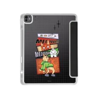 iPad Air6/7 13" 2025 (M2/M3) Clear Black Comic Cat (88528790839968852879217209)