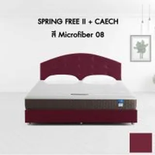 LOTUS ที่นอนรุ่น Spring Free II + เตียงรุ่น CZECH - Microfiber08 ขนาด 5 ฟุต สีม่วง (MKP1357328)