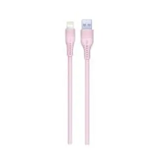 Hale HC-21 สายชาร์จซิลิโคน สายชาร์จโทรศัพท์มือถือ 100วัตถ์ สายไลค์นิ่ง สีชมพู (MKP1499551)